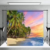 Lofaris Coconut Sunset Beach Summer Vibe Holiday Backdrop